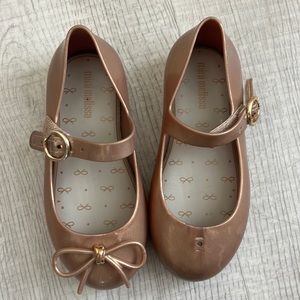Mini Melissa gold shoes